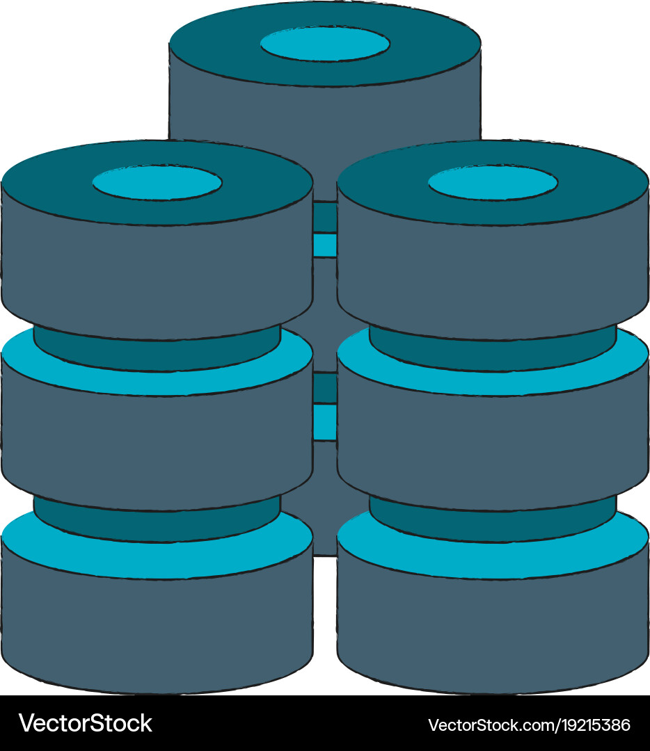 Database technology symbol Vector Image
