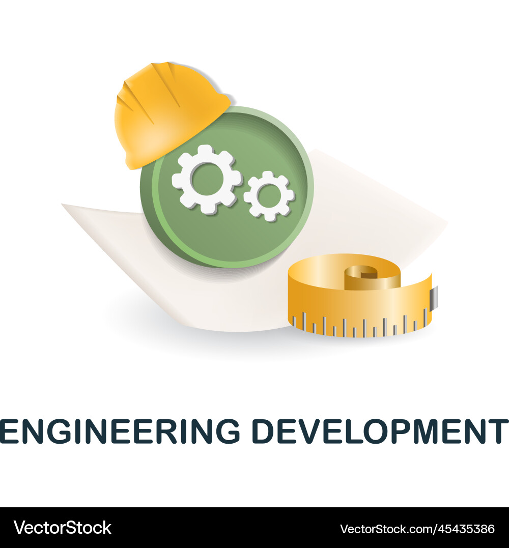 Engineering development icon 3d from Vector Image