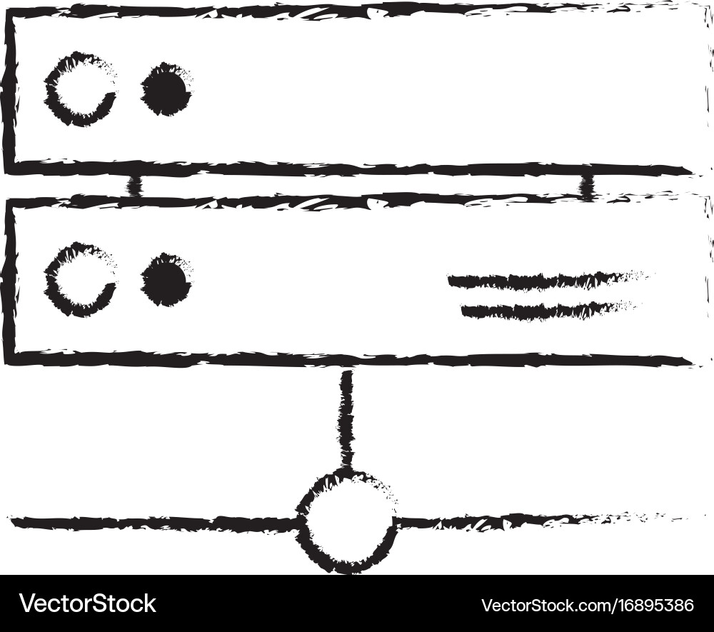 Figure database technology system information Vector Image