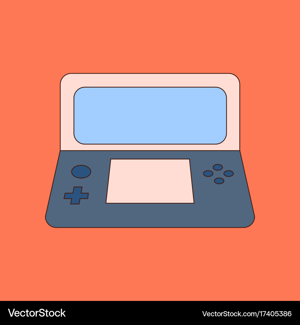 Flat icon on background game console Vector Image