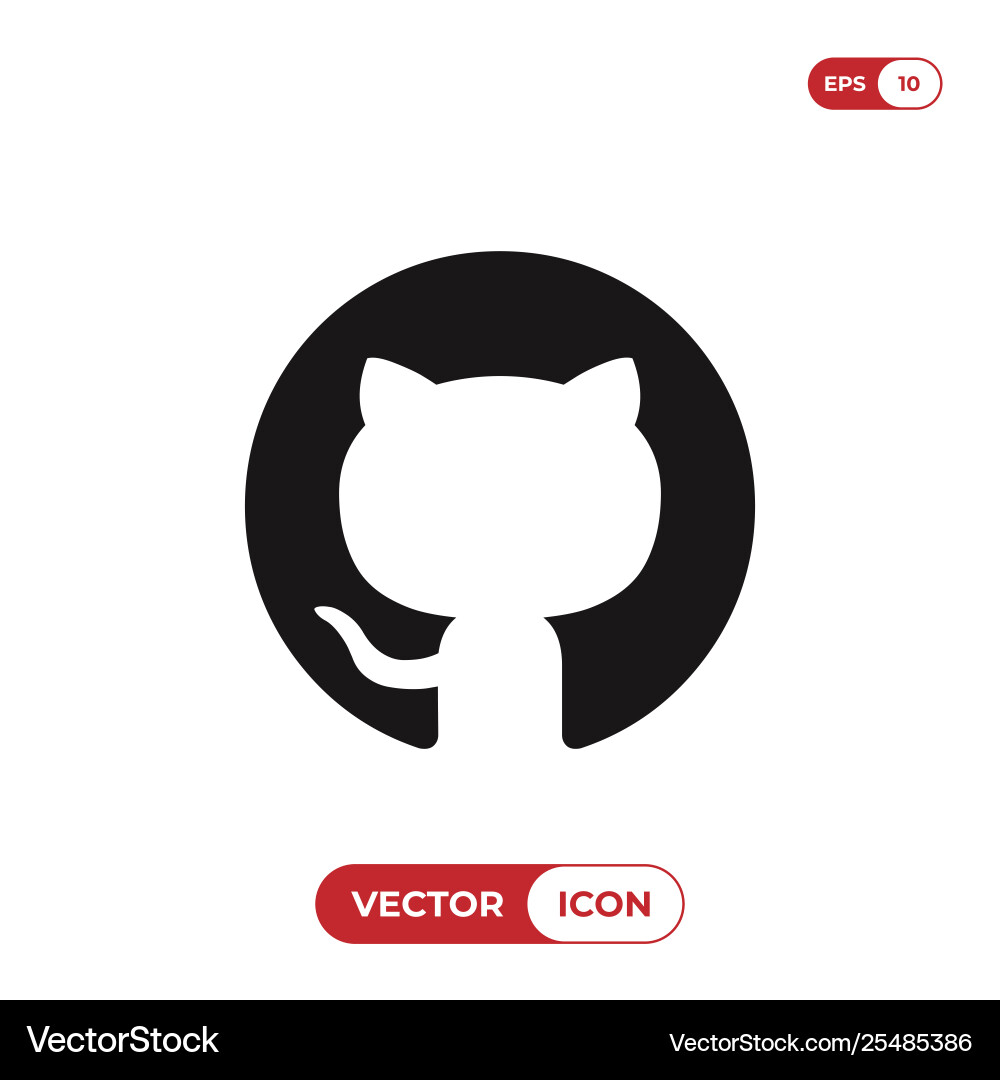 Github logo icon Github logo icon vector image