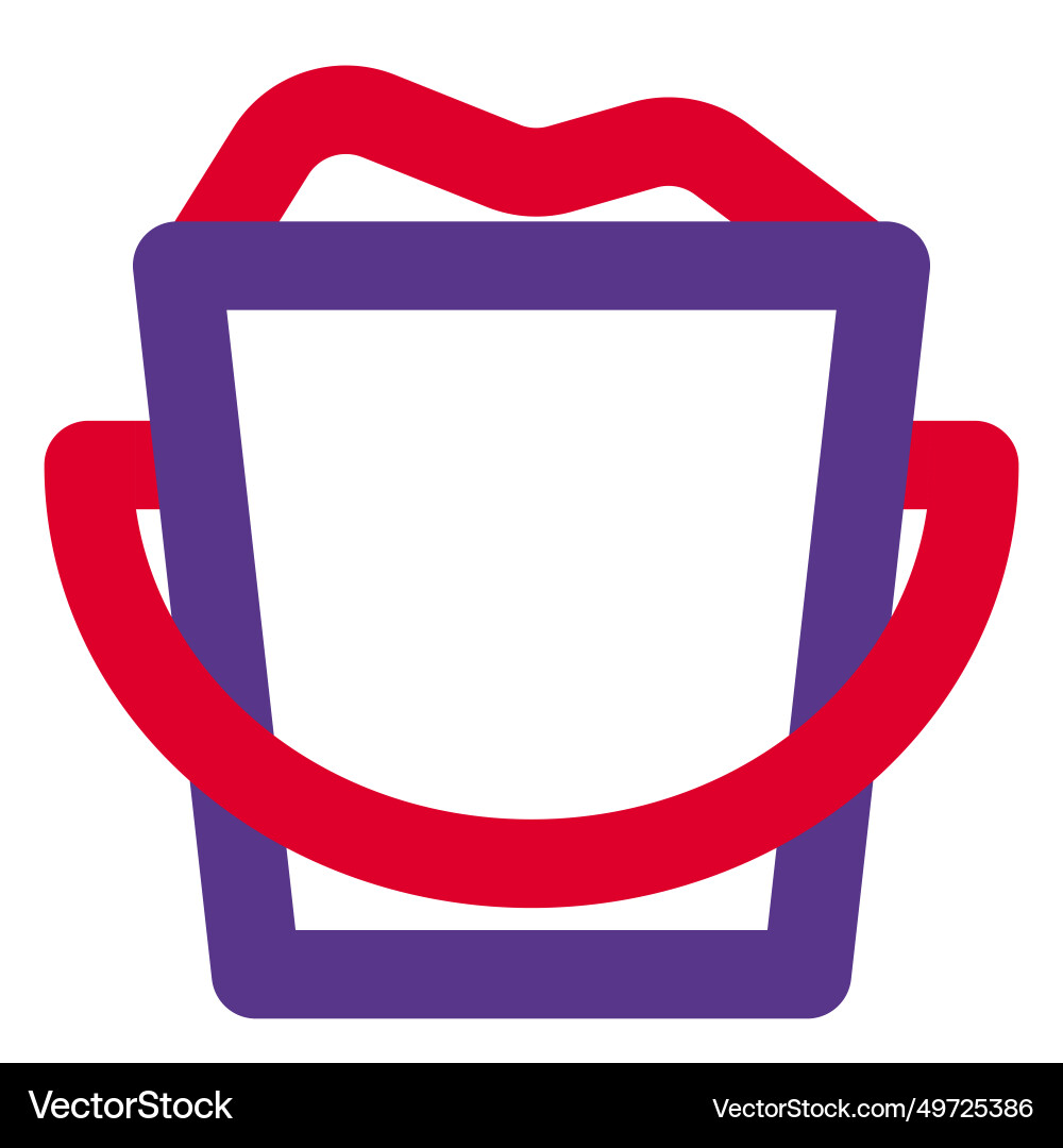 Handled bucket for transporting and dispensing Vector Image