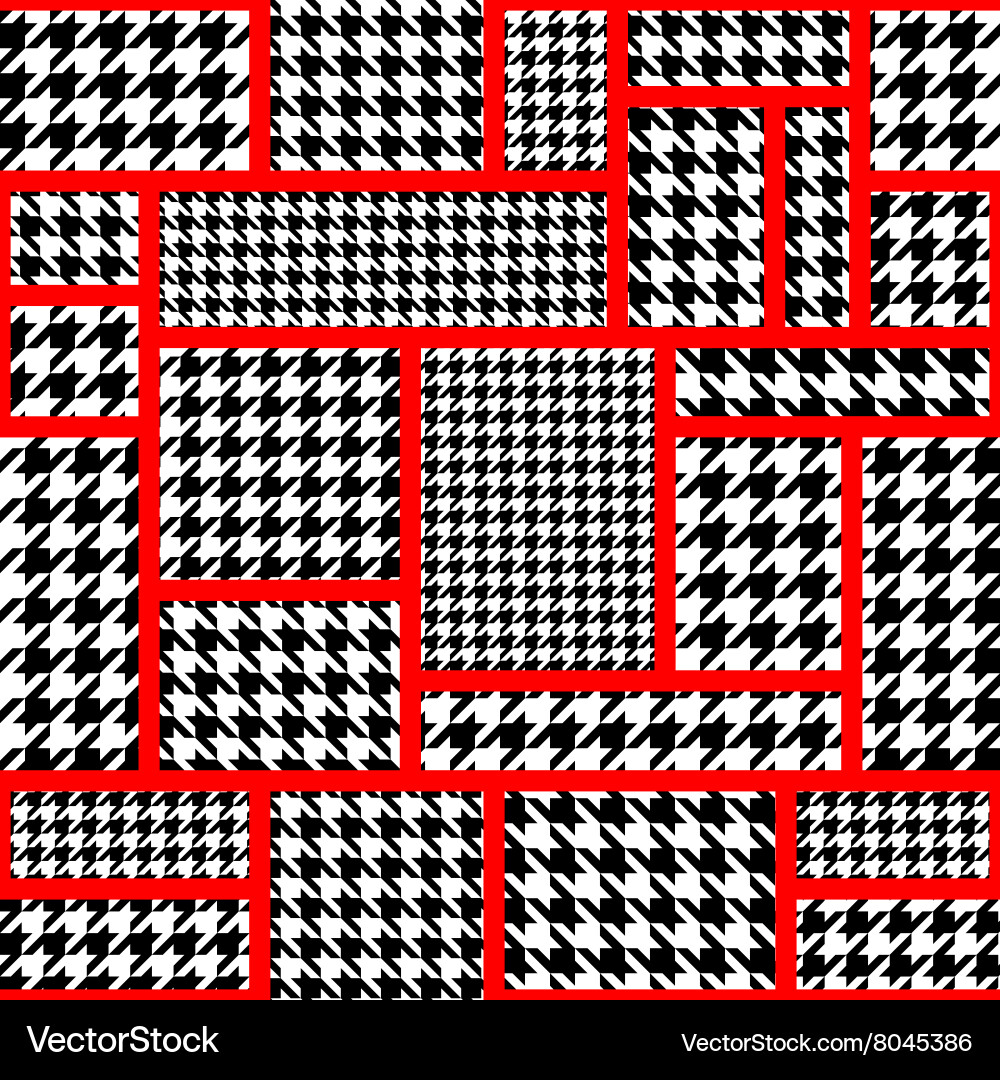 Houndtooth geometric pattern Vector Image