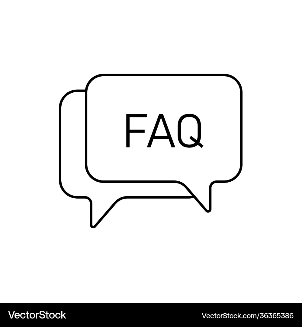 Questions speech bubble icon faq chat symbol Questions speech bubble icon faq chat symbol Vector Image