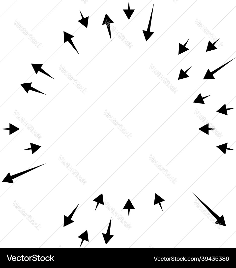 Radial radiating arrows pointers in opposite Radial radiating arrows pointers in opposite Vector Image