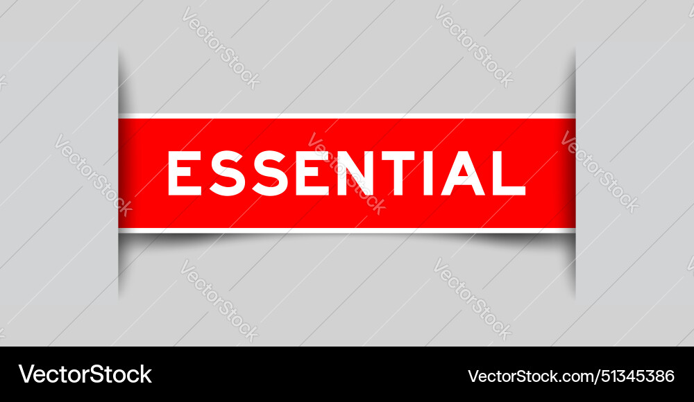 Red color square label sticker with word Vector Image