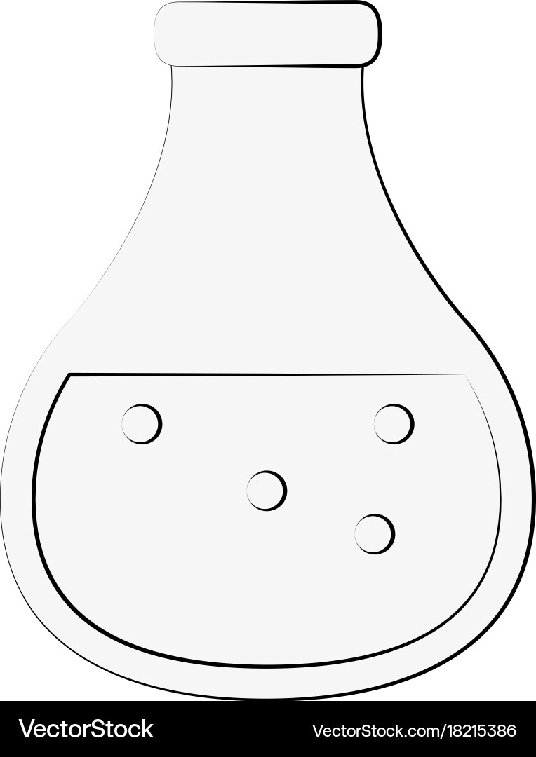 Round bottom flask science icon image Vector Image