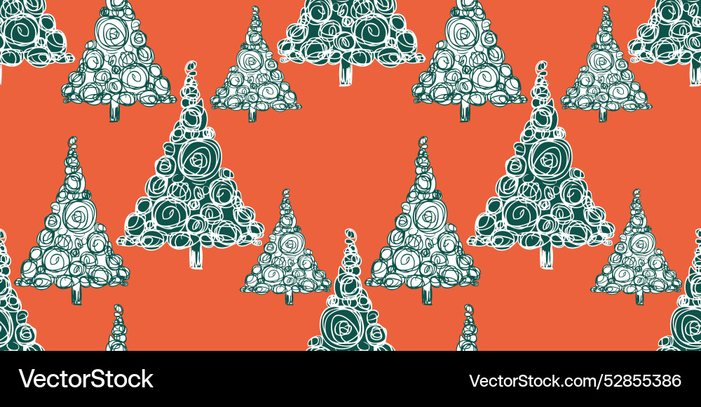 Seamless pattern of doodle sketches abstract vector image