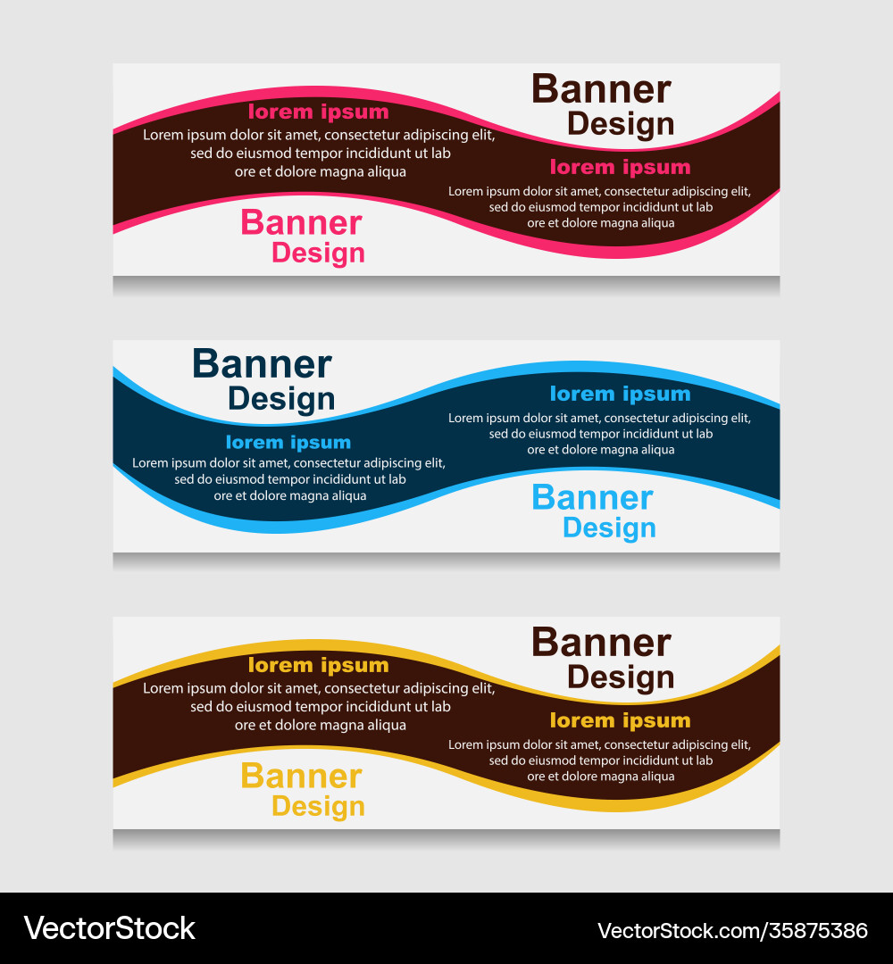 Set design print banner or web template can Set design print banner or web template can Vector Image