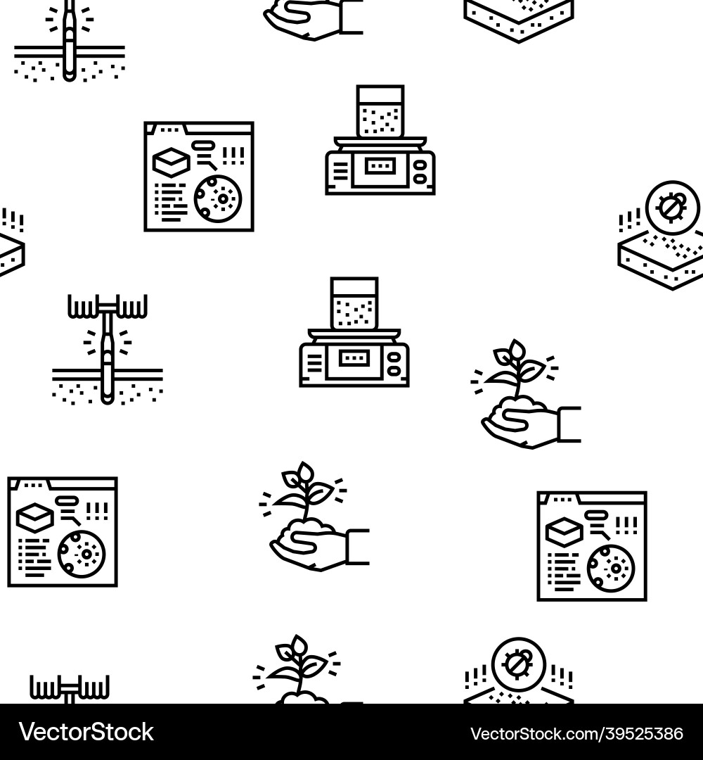 Soil testing nature seamless pattern Vector Image