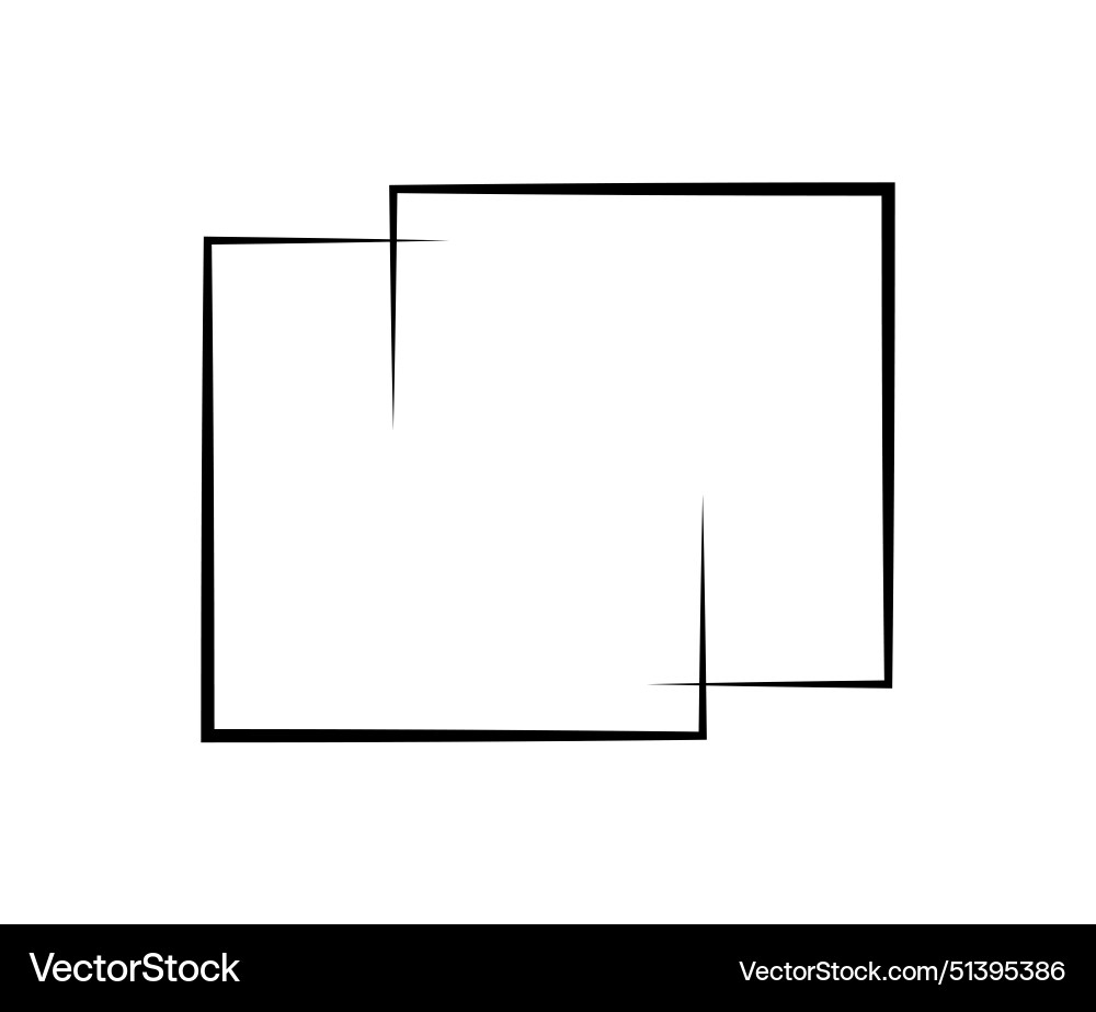 Square frame geometric abstract element Square frame geometric abstract element vector image