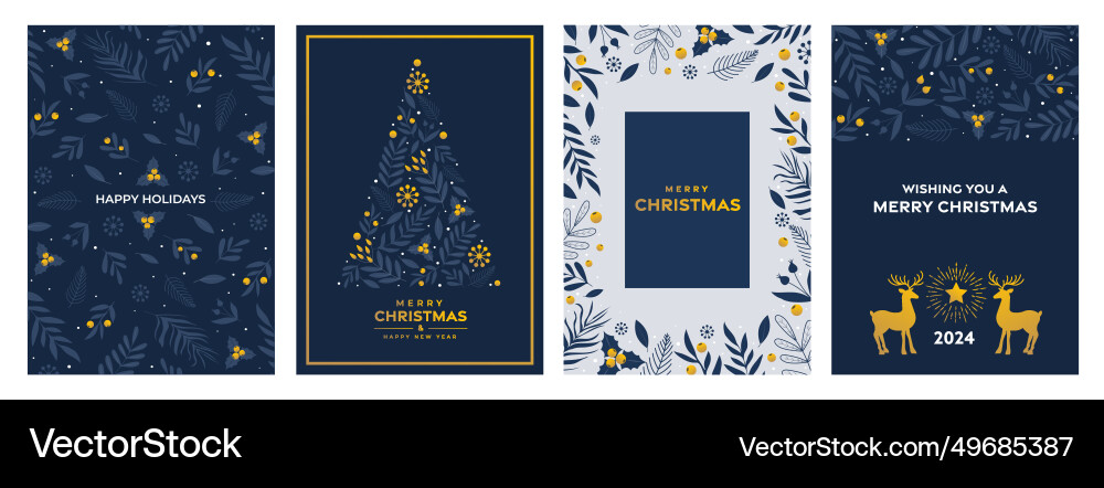 Christmas cards design vector image