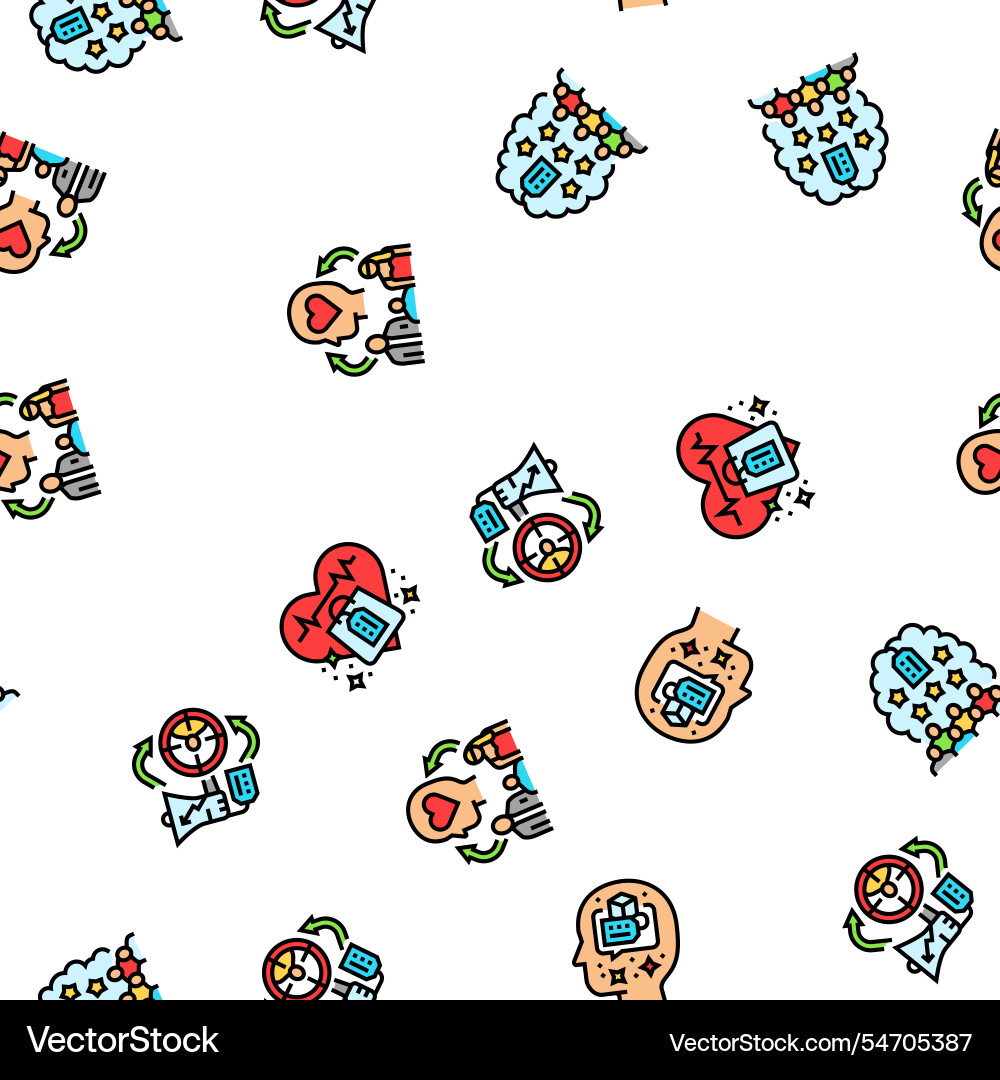 Consumer behavior seamless pattern Vector Image
