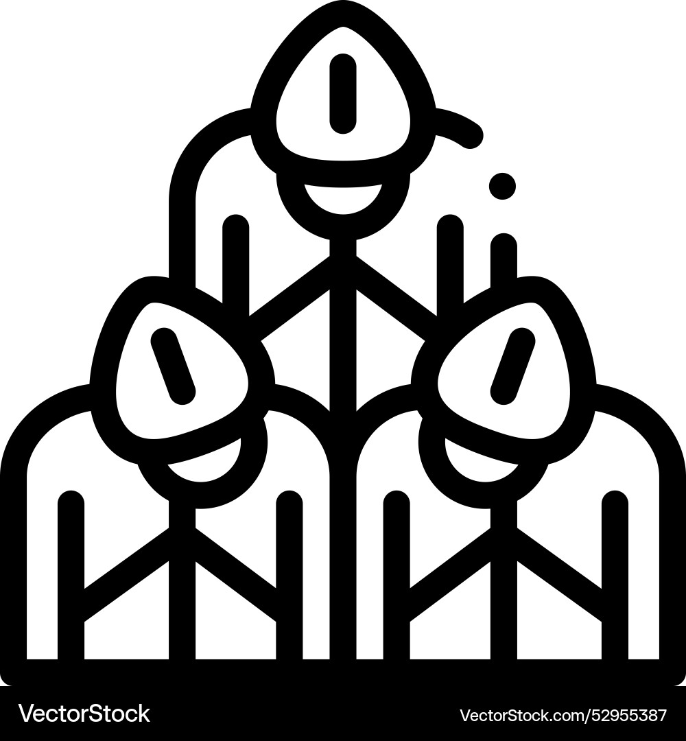 Cyclists icon thin linear style design isolated Vector Image