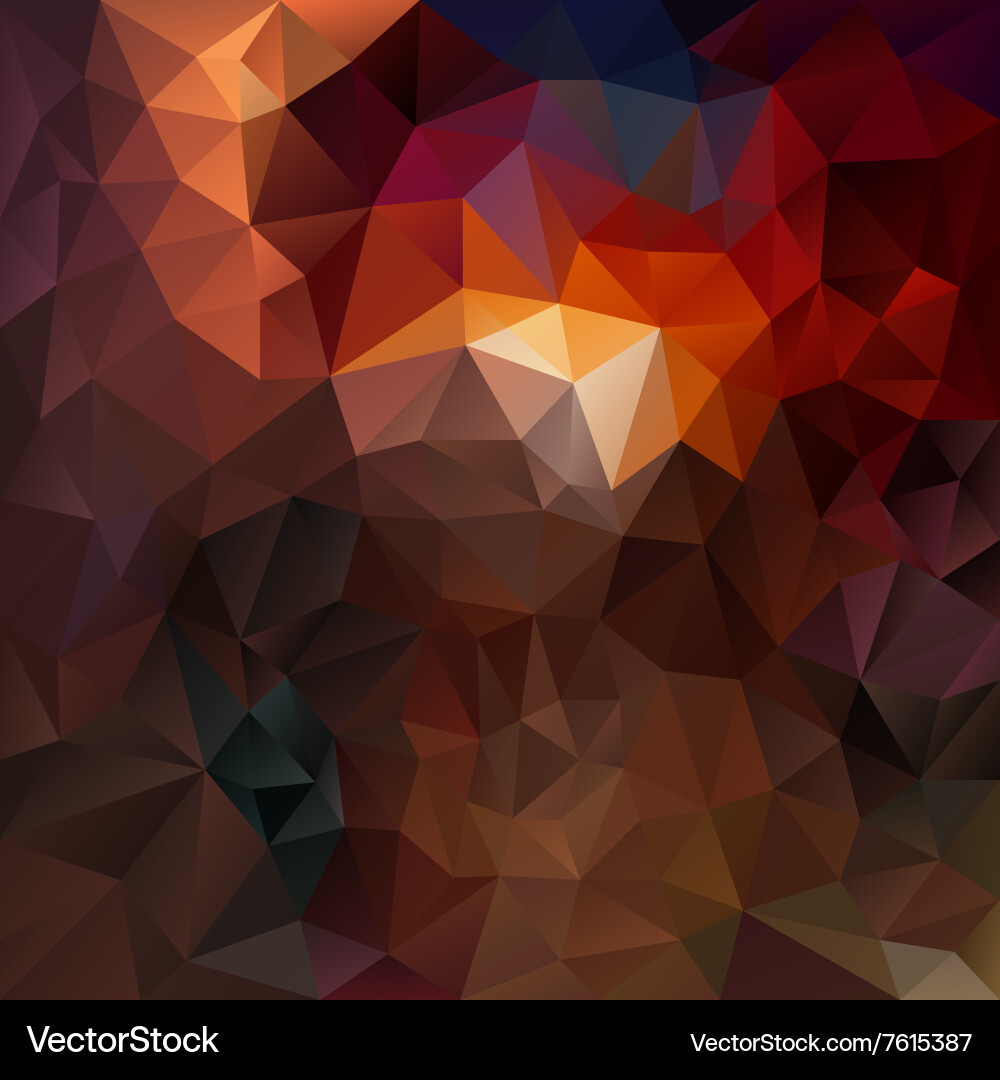 Dark brown abstract polygon triangular pattern Vector Image