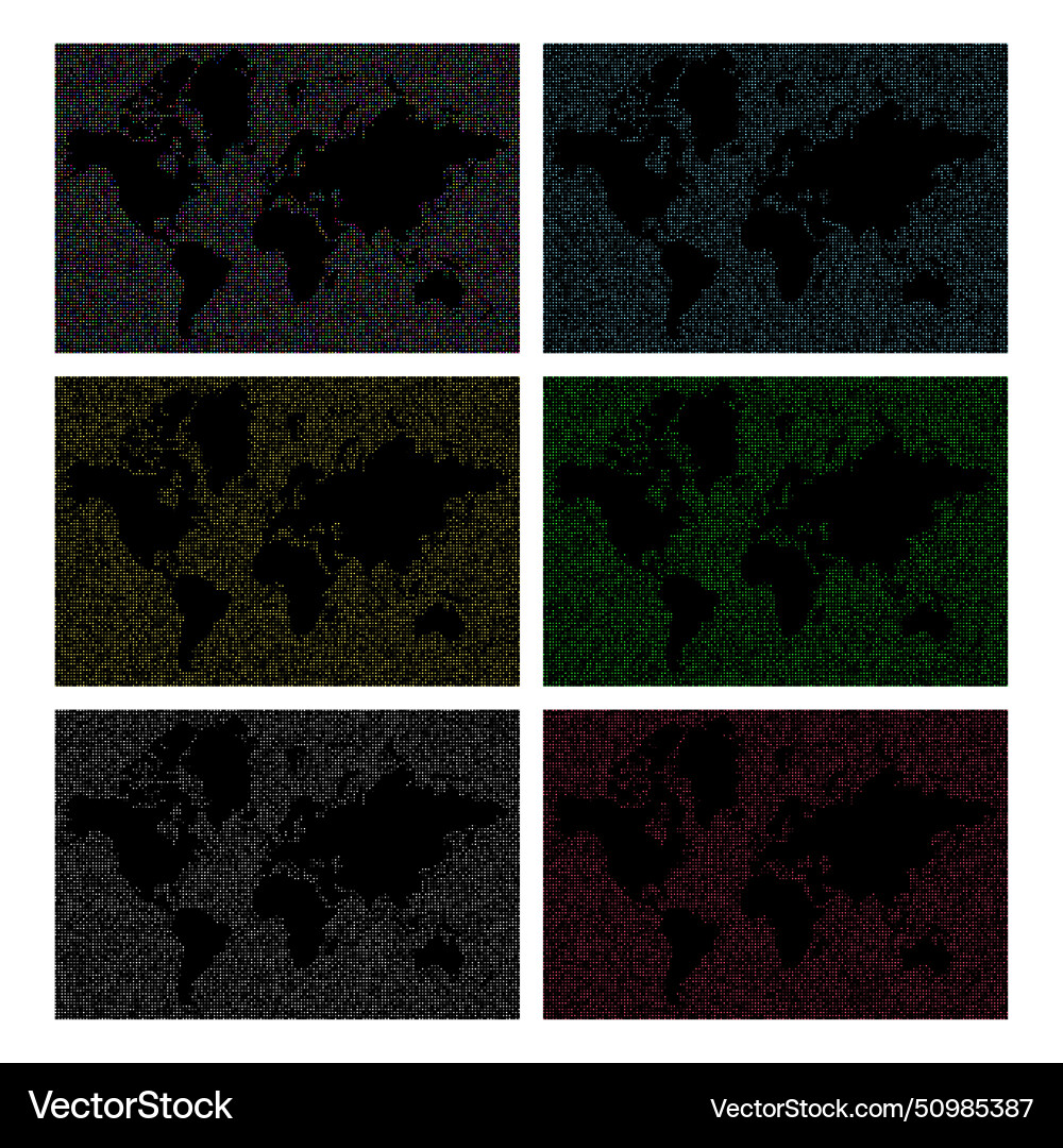 Dots World Map Wallpaper Background Royalty Free Vector