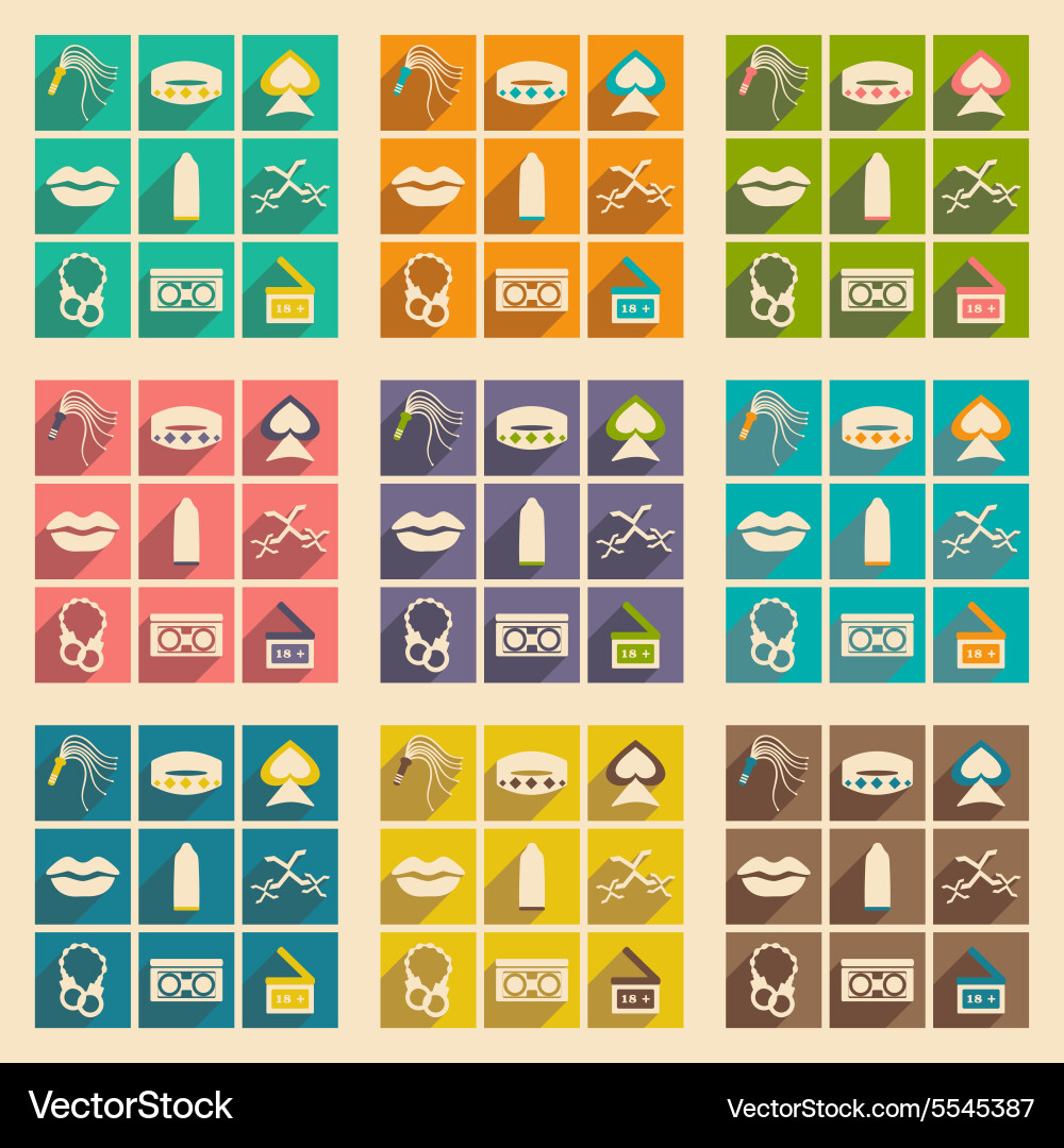 Flat with shadow concept and mobile application Vector Image