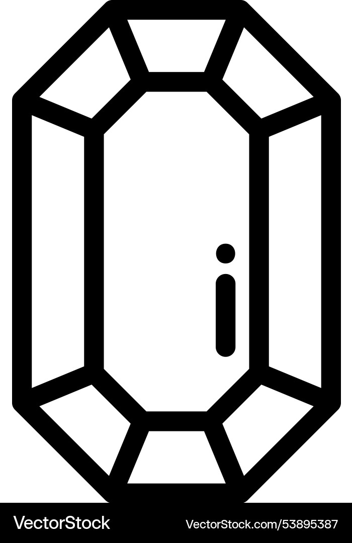 Gemstone icon thin linear style design isolated Gemstone icon thin linear style design isolated Vector Image