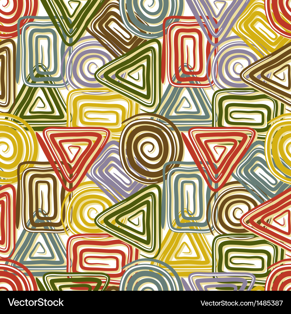 Geometric Pattern - Square & Triangle vector image