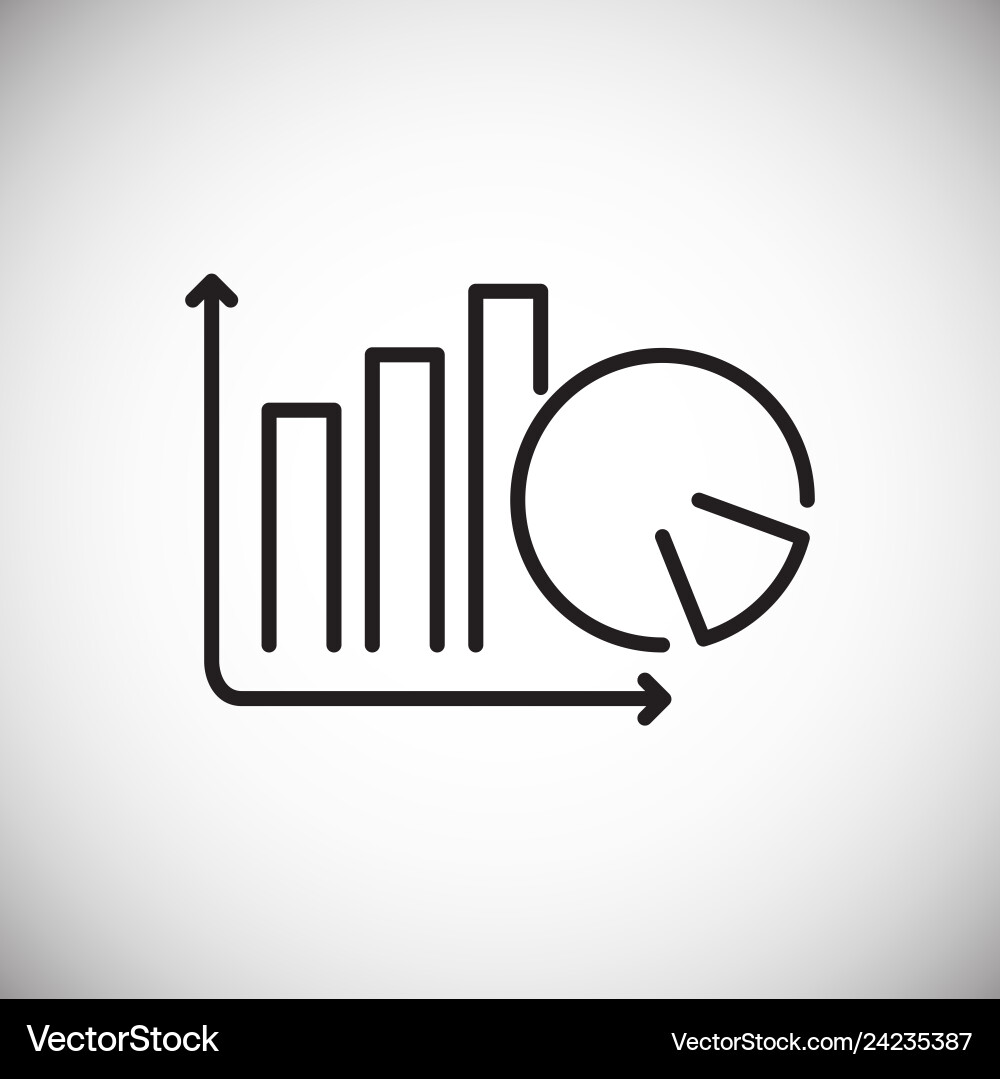 Graph line icon on background for graphic and web Vector Image