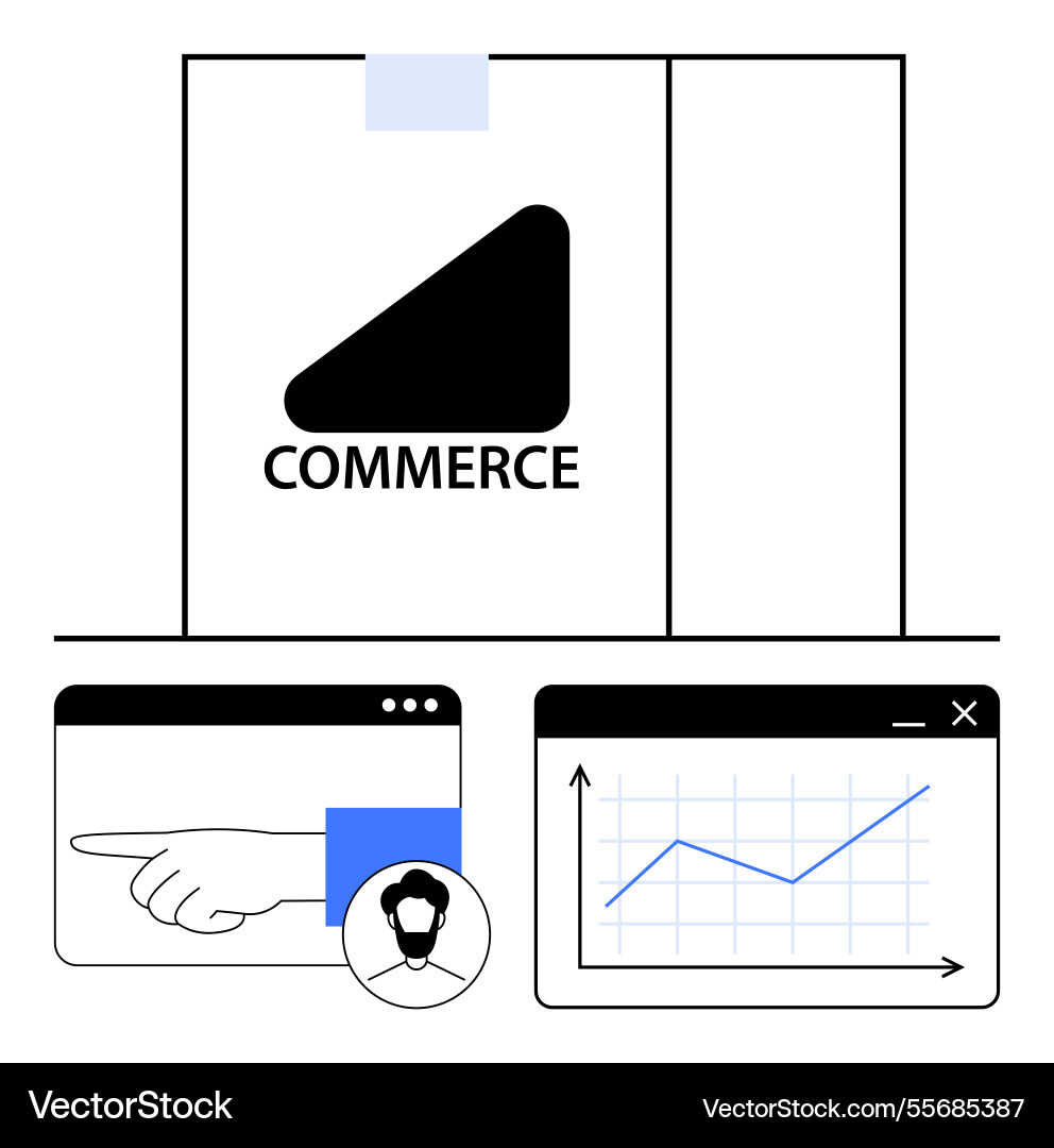 Growth analytics and user interaction in e Growth analytics and user interaction in e vector image