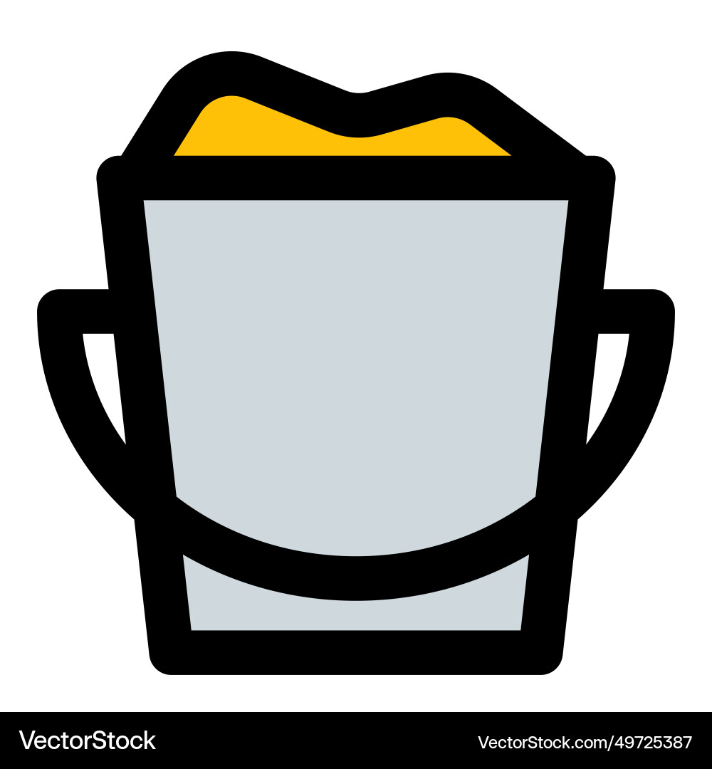 Handled bucket for transporting and dispensing Vector Image