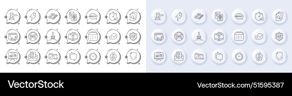 Recovery file credit card and checkbox line icons Recovery file credit card and checkbox line icons vector image