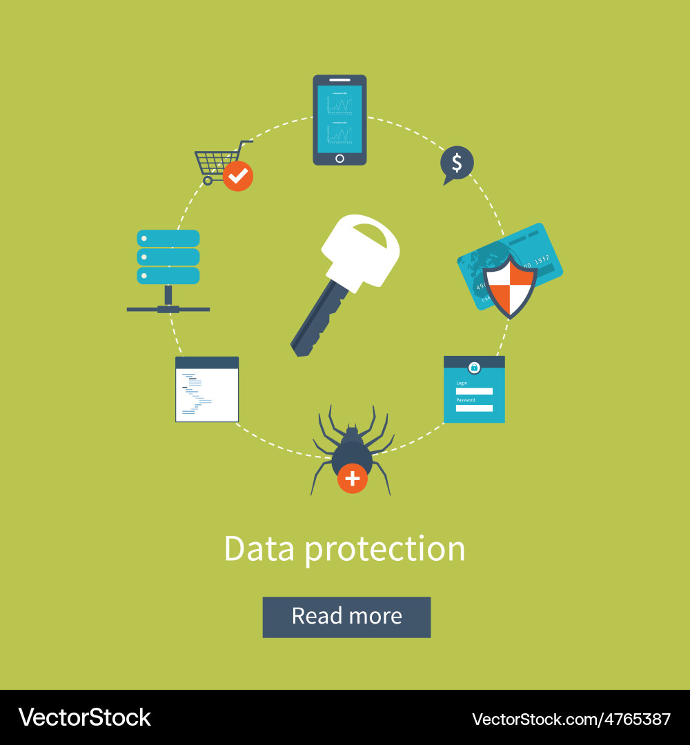 Set of flat design concepts vector image