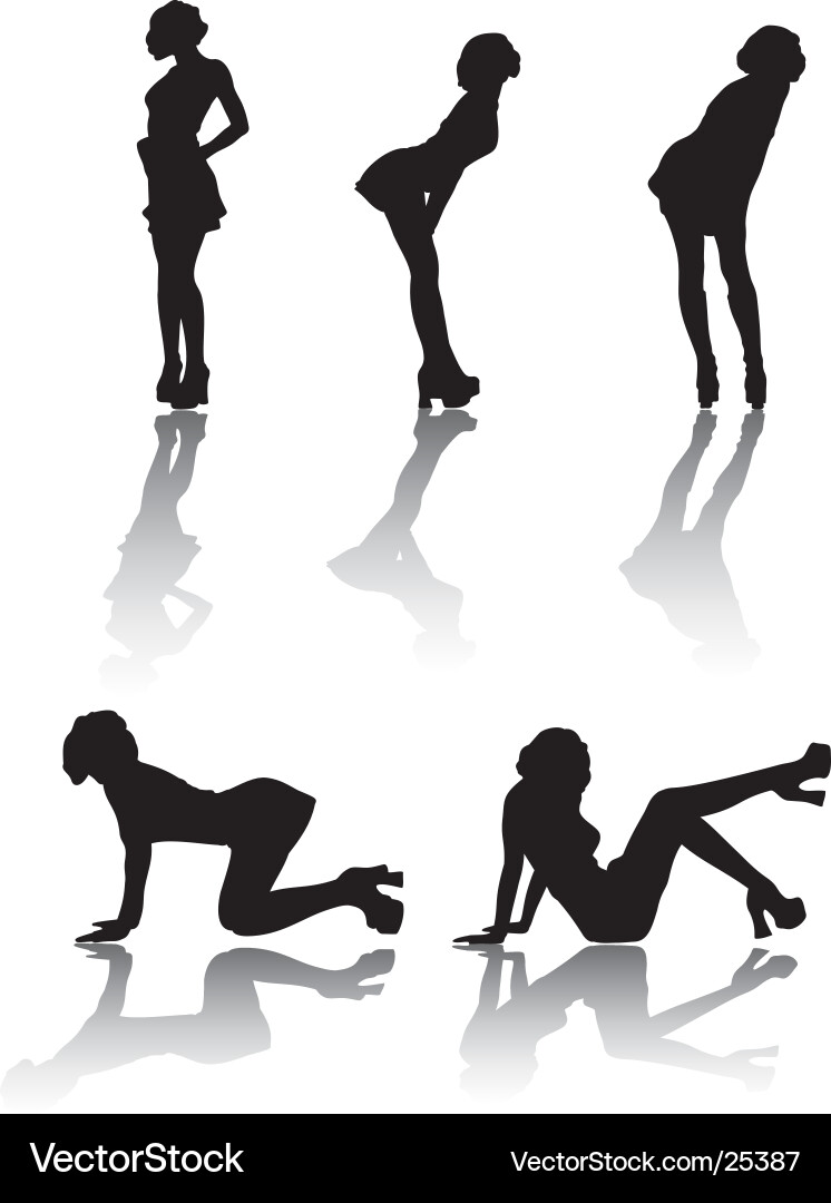 Weibliche Silhouette Abbildung Vektorbild