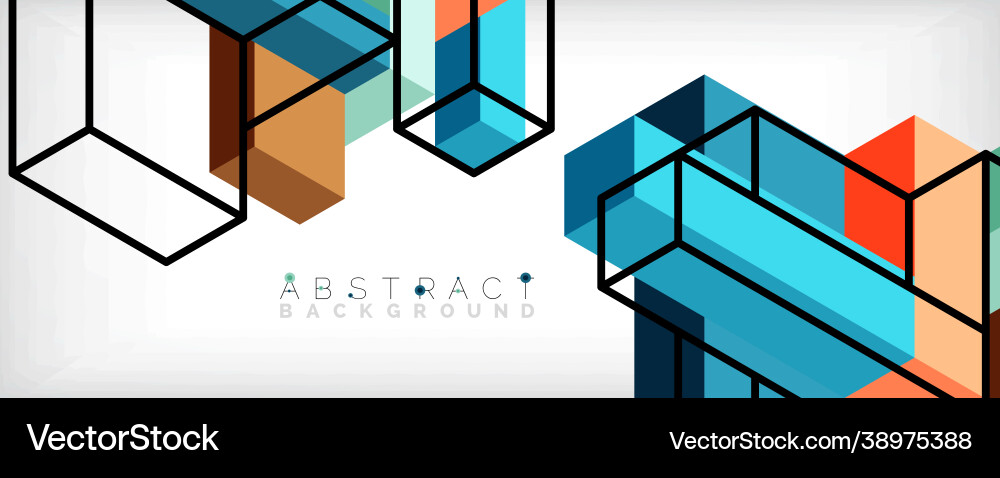 Abstract background 3d cubes cubic elements Abstract background 3d cubes cubic elements vector image