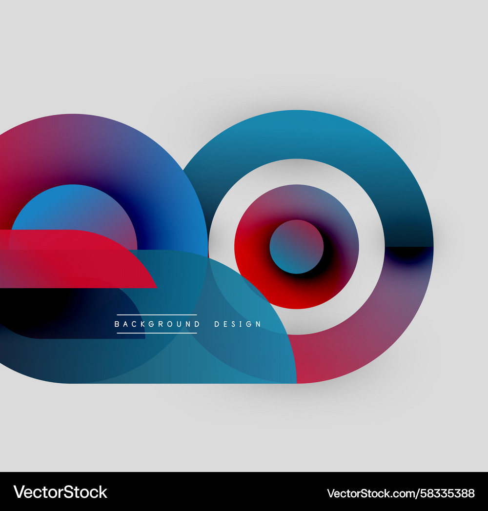 Abstract colorful overlapping circles create Vector Image