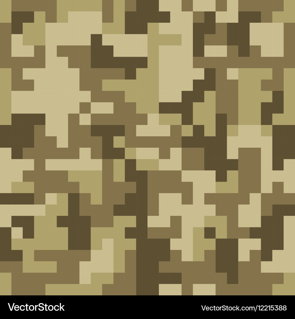 Brown Pixel Camo Pattern Royalty Free Vector Image