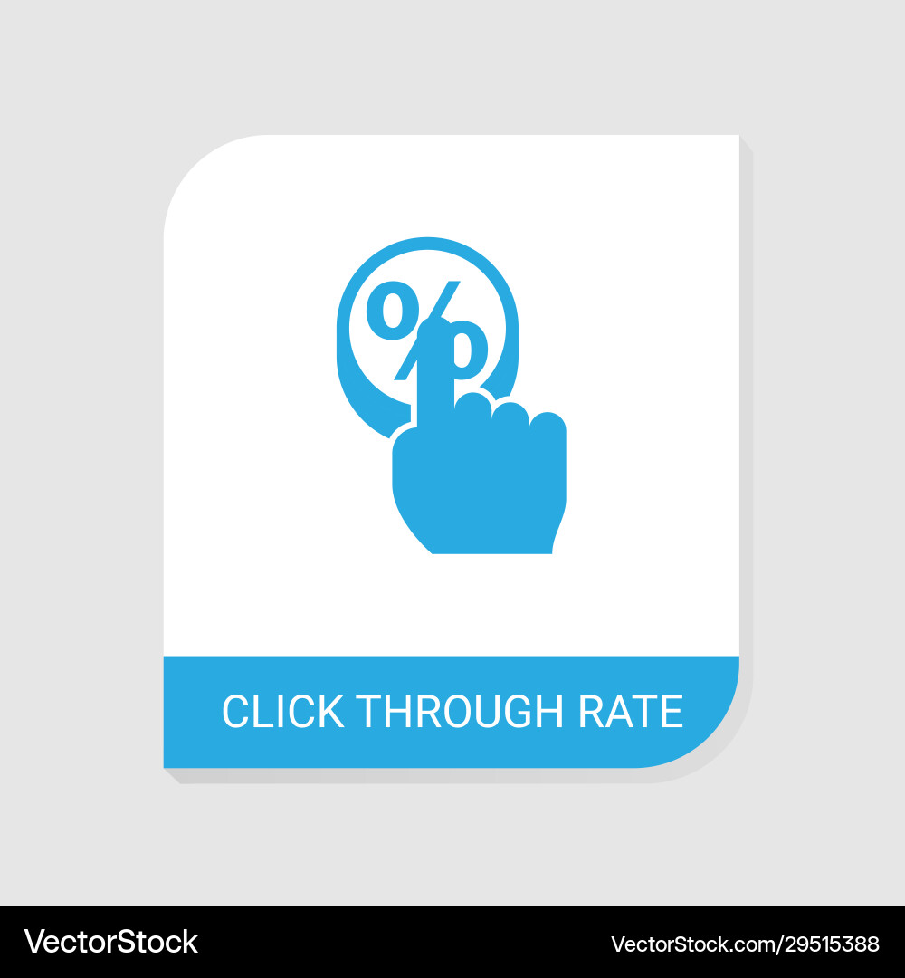 Editable filled click through rate icon from vector image
