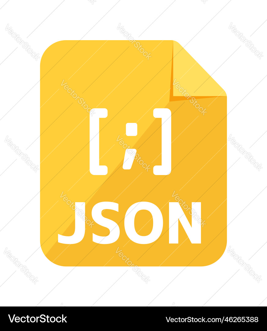 File formats icon json Vector Image