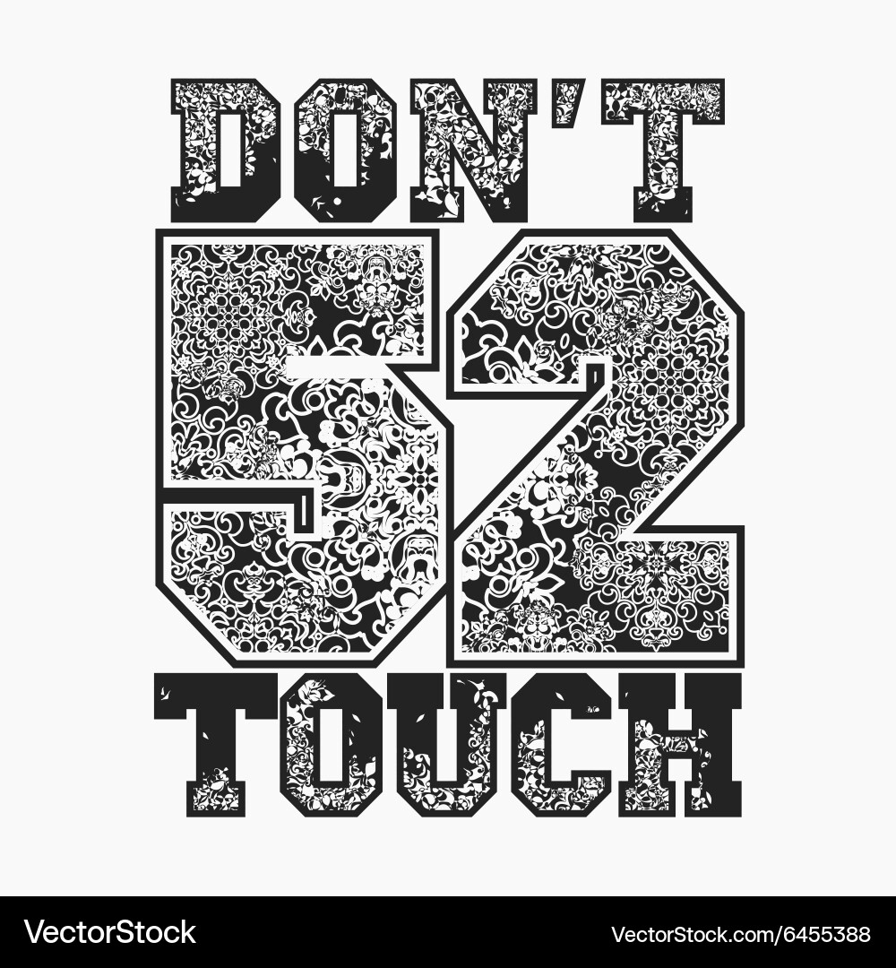 Floral Number T-Shirt Print Vector Image