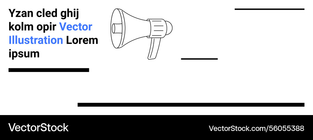 Megaphone and text layout for communication Megaphone and text layout for communication Vector Image