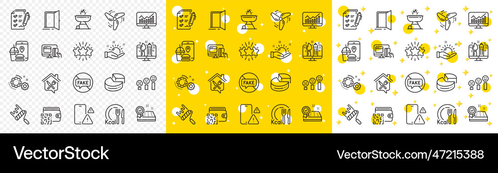 Outline phone warning survey checklist and open Outline phone warning survey checklist and open Vector Image