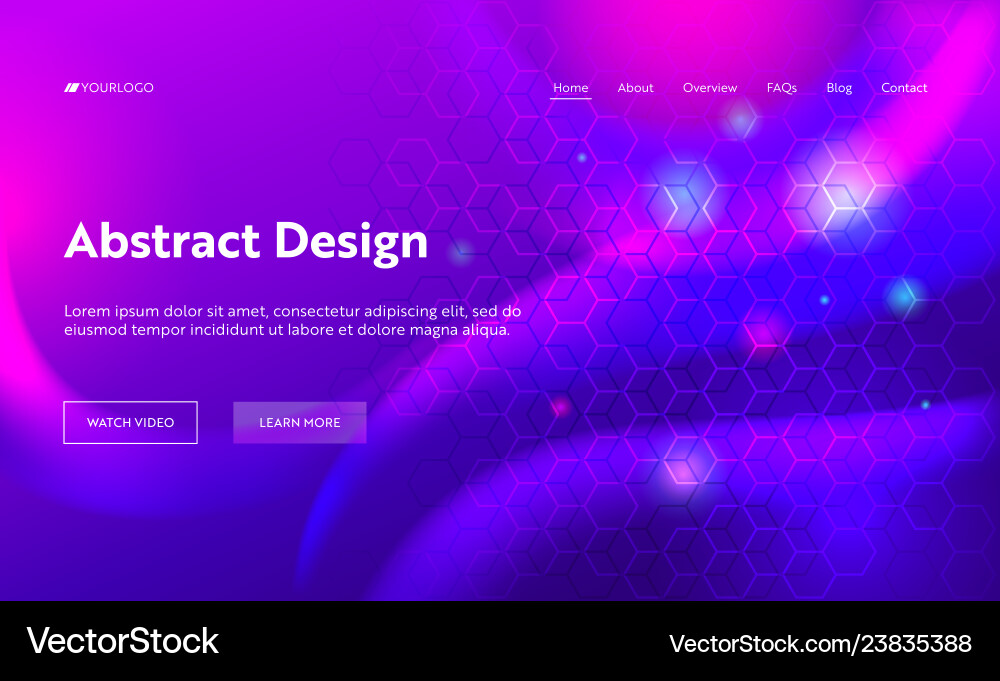 Purple Geometric Abstract Hexagon Background Vector Image