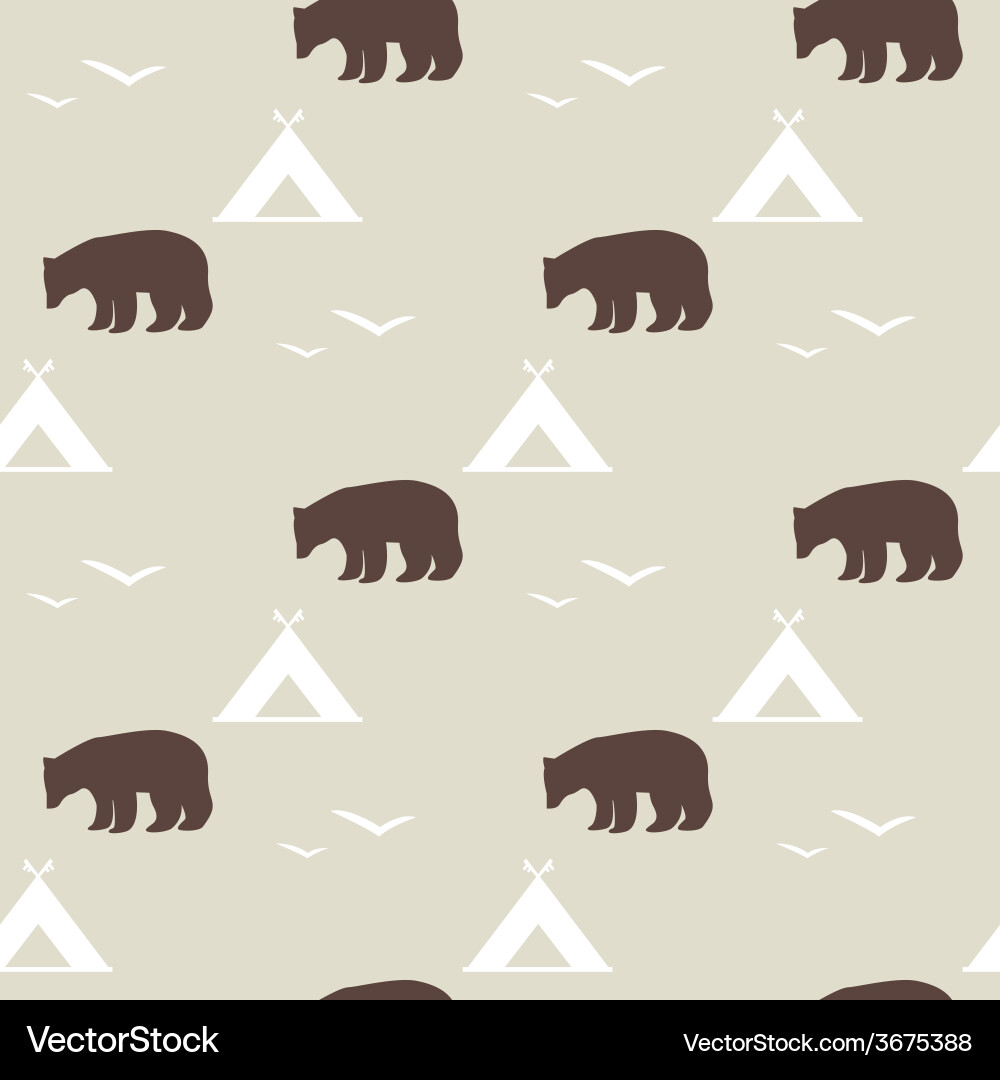 Seamless national pattern with the image Vector Image