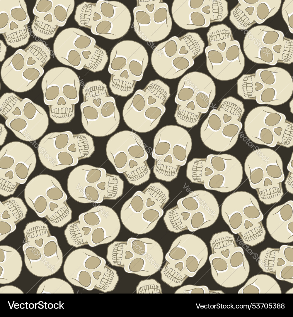 Seamless pattern with color skull Seamless pattern with color skull vector image