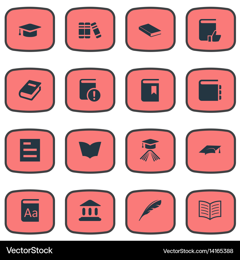 Set of simple reading icons Vector Image