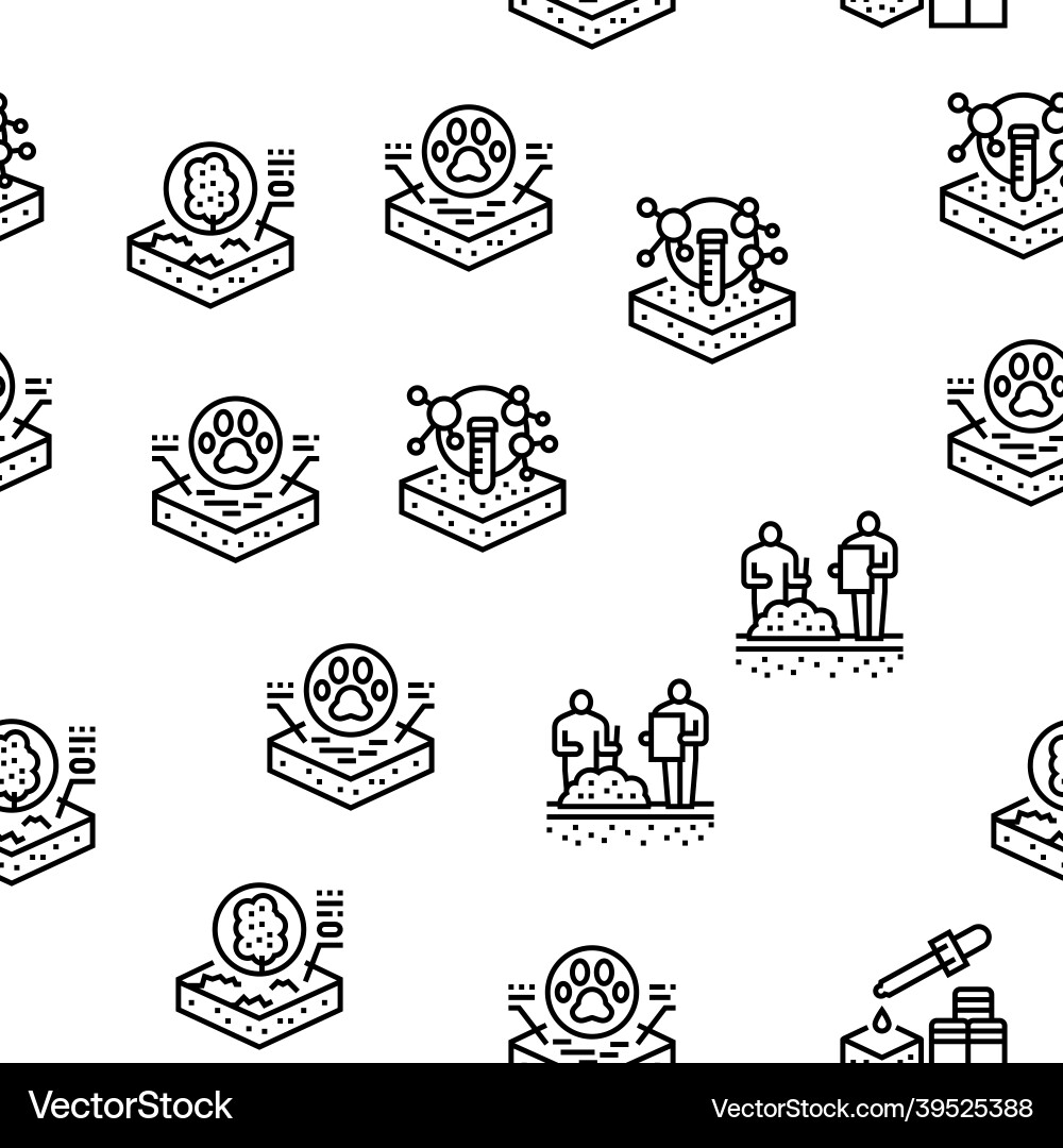 Soil testing nature seamless pattern Soil testing nature seamless pattern Vector Image