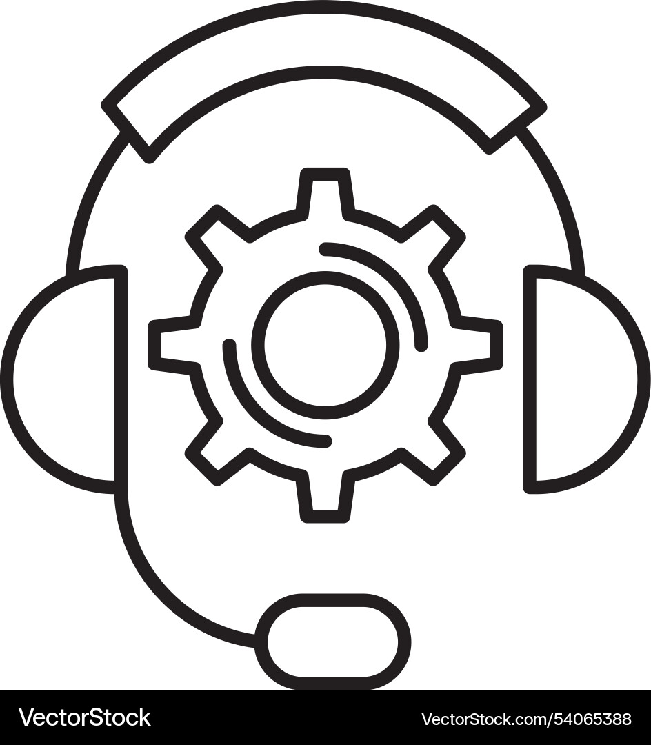 Technical support line icon design Vector Image