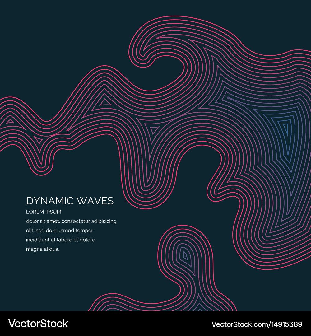 Abstract Dynamic Waves Background Vector Image