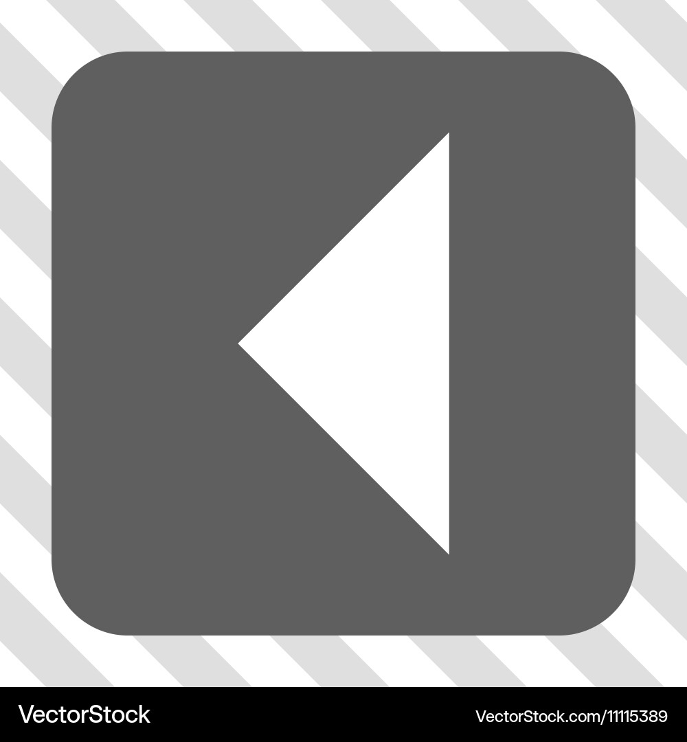 Arrowhead left rounded square button Vector Image