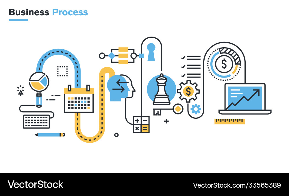 Business process vector image