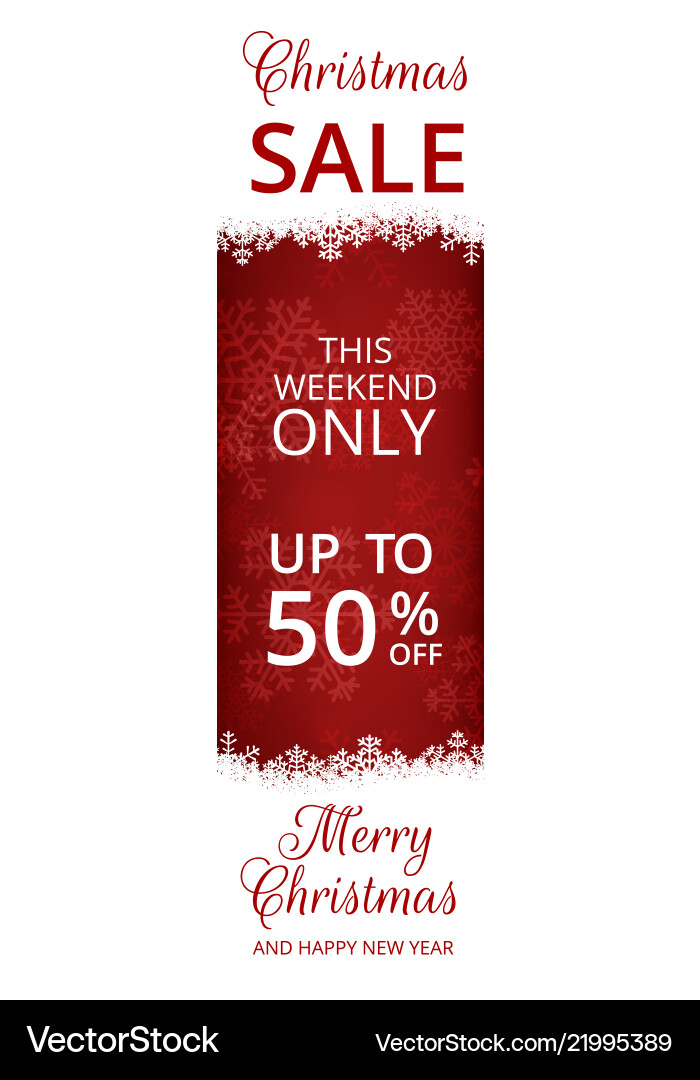 Christmas Snowflakes Web Banner Vector Image