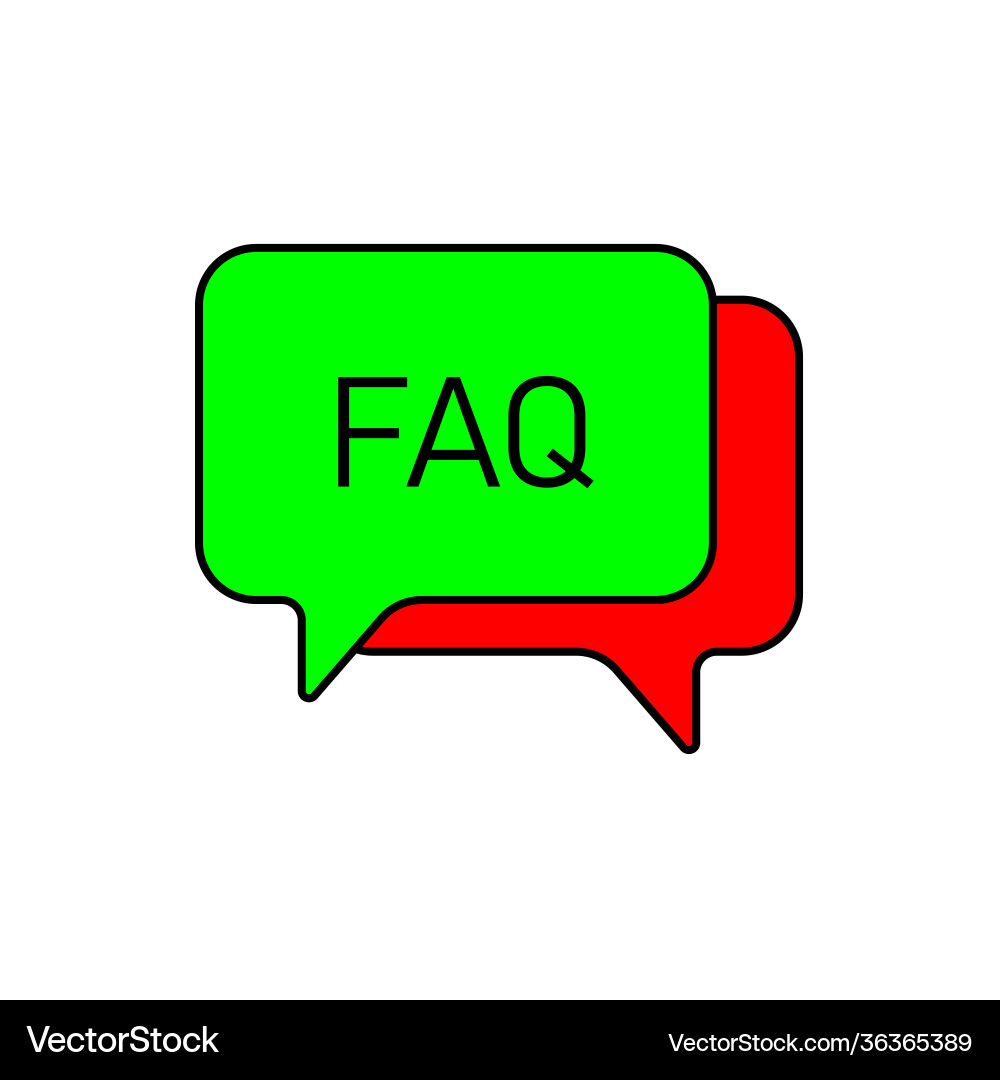Questions speech bubble icon faq chat symbol Questions speech bubble icon faq chat symbol vector image