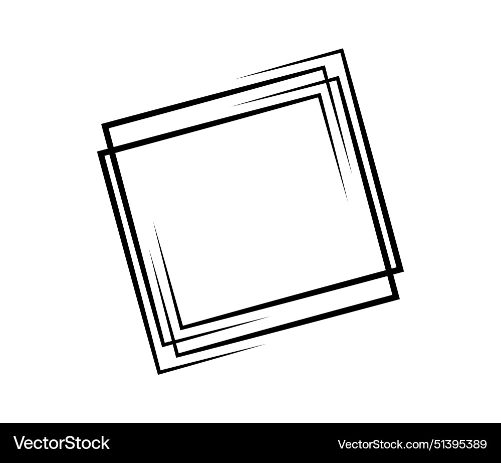 Square frame geometric abstract element Square frame geometric abstract element vector image