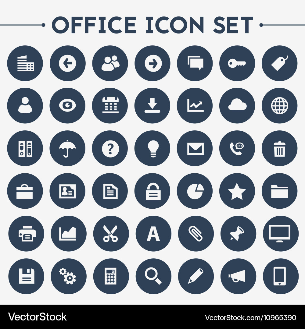 Big ui ux and office icon set Vector Image